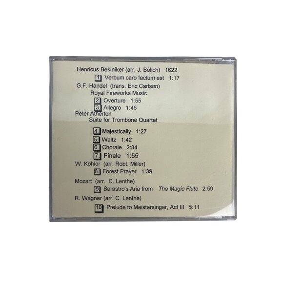 IU Trombone Choir Carl Lenthe 1999 CD Indiana University Classical Music - Picture 2 of 8